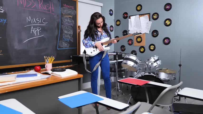 MyGirlfriendsBustyFriend - Busty Babe Crystal Rush Blows A Big Cock In Music Class - Watch Latest Porn Video at ePornHome.com for Free.