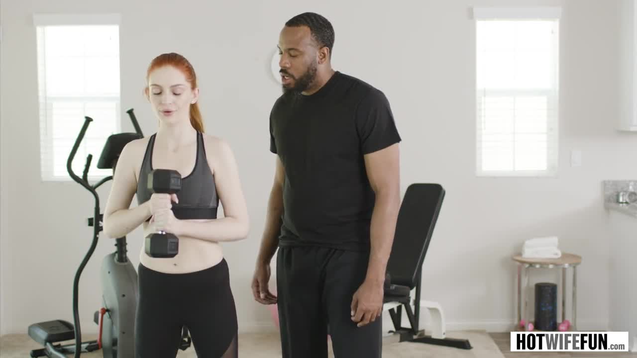 Maya Kendrick - Skinny Redhead Gets Horny Working Out With Jovan Jordan - Watch Latest Porn Video at ePornHome.com for Free.