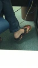 Candid Teen Flip Flop Shoeplay Dangling Feet 2