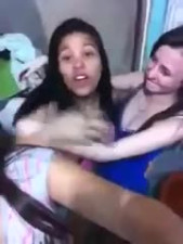 3 Lesbian Latinas Hot Kiss