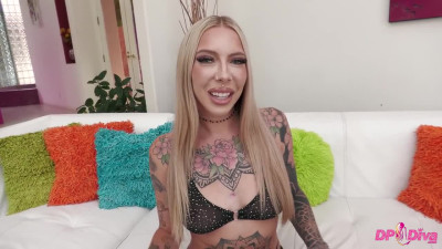 Cassidy Luxe - Naughty Tattooed Blonde Gets Hardcore DP DVP And Facial 2024