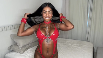 Pocahontas Carioca Young Ebony Brazilian Enjoying A Massive Cock