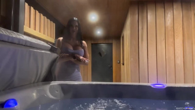 Jasmine Jae - Night Time Outdoor Hot Tub Fuck